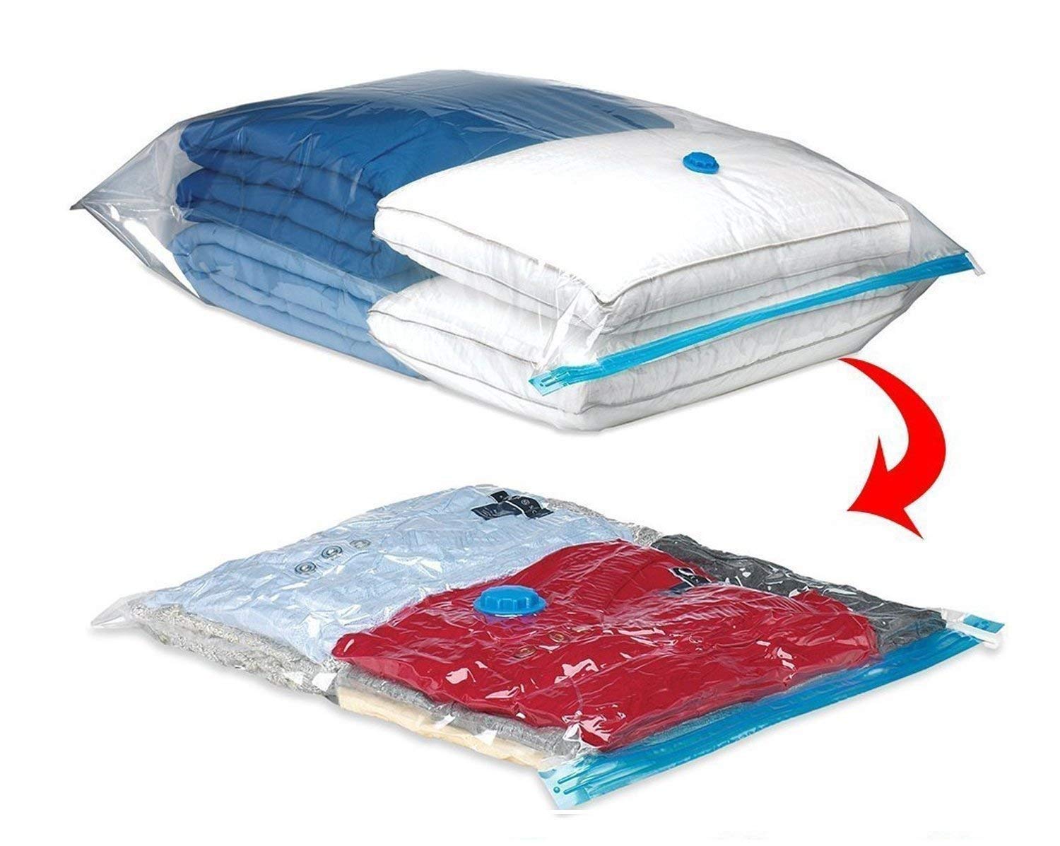 SPACE SAVING STORAGE VACUUM BAG(5 PCS PLAIN BAG , 1 PUMP ) - Image 4
