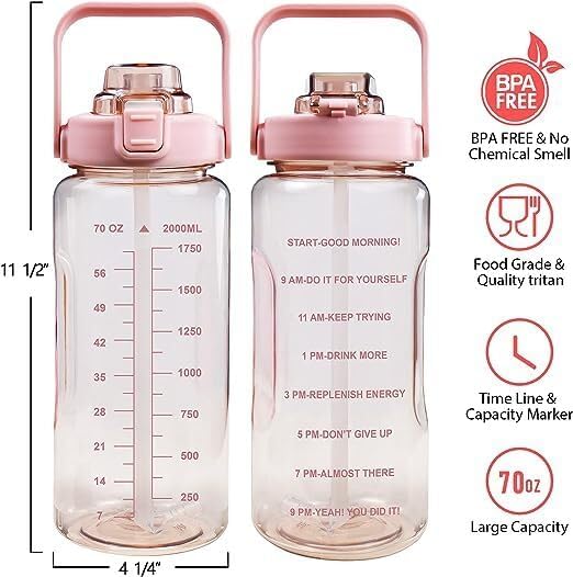 Transparent Motivational Water Bottles - Image 6