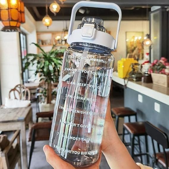 Transparent Motivational Water Bottles