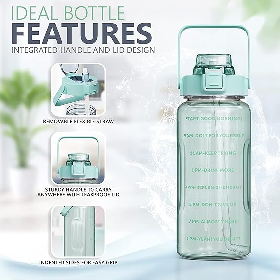 Transparent Motivational Water Bottles - Image 4