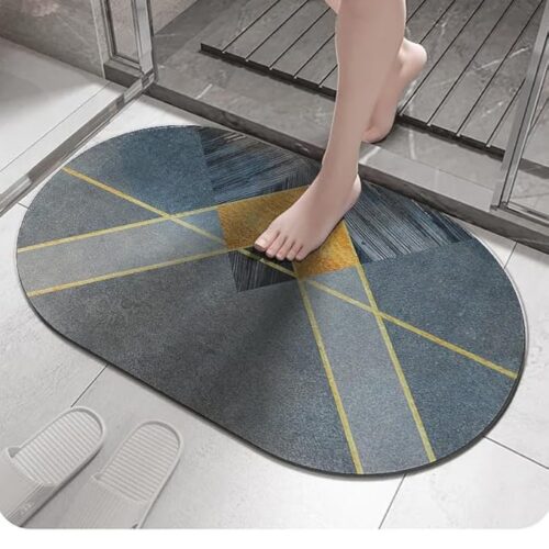 Round Printed Bathroom mat
