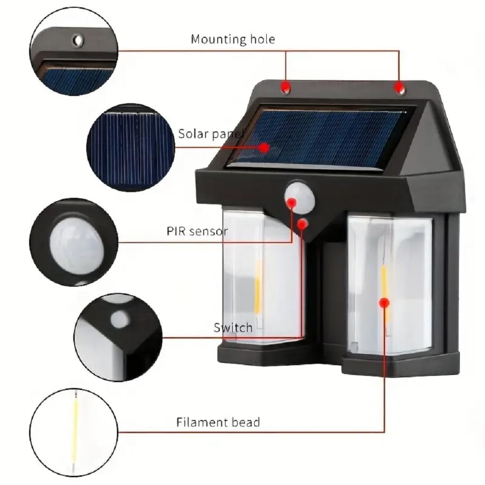 Dual Outdoor Solar Light - Image 2