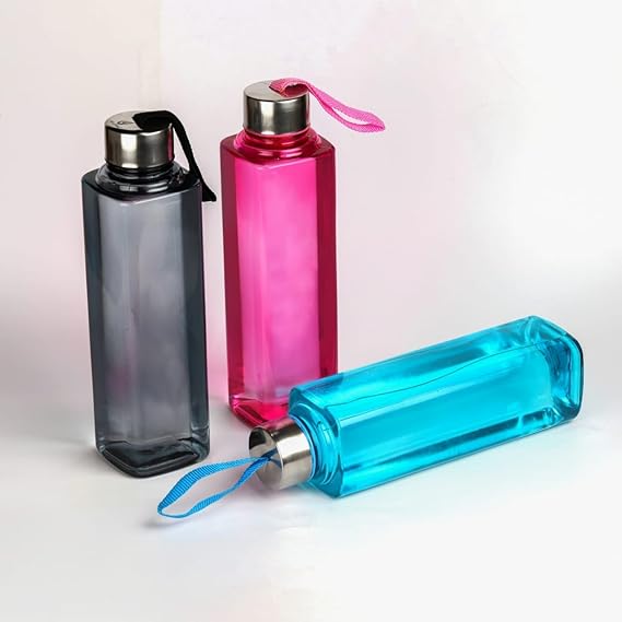 Square Shape Water Bottle (PACK OF 3)