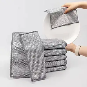 Double Layer Wire Dishwashing Cloth