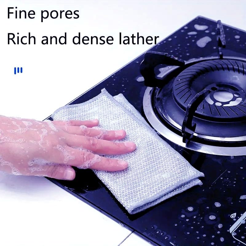 Double Layer Wire Dishwashing Cloth - Image 9