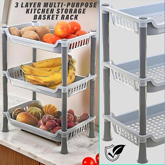 3 Layer Multi-Purpose Kitchen Storage rack - Image 5