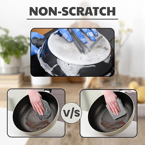 Double Layer Wire Dishwashing Cloth - Image 5