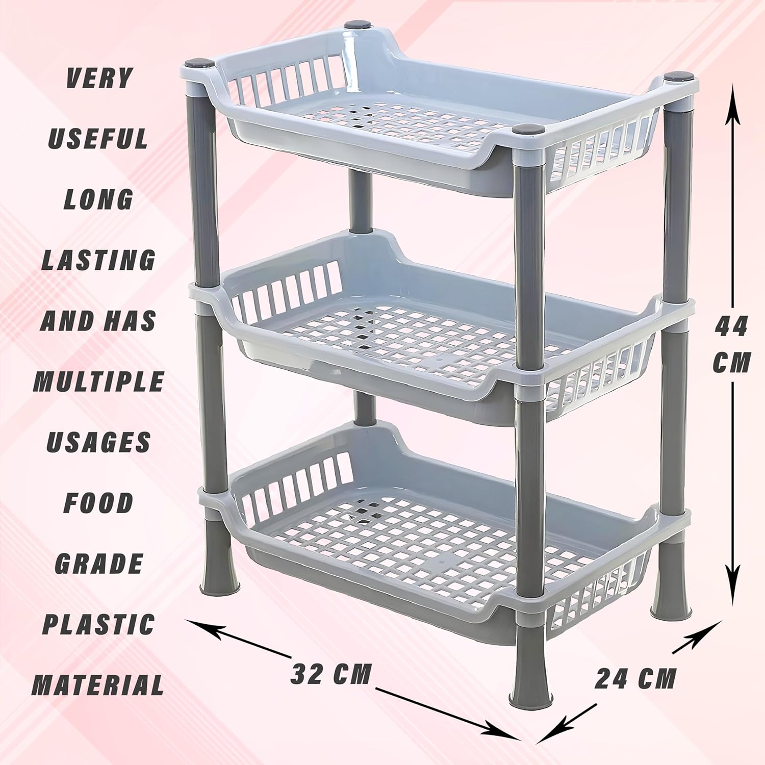 3 Layer Multi-Purpose Kitchen Storage rack - Image 7