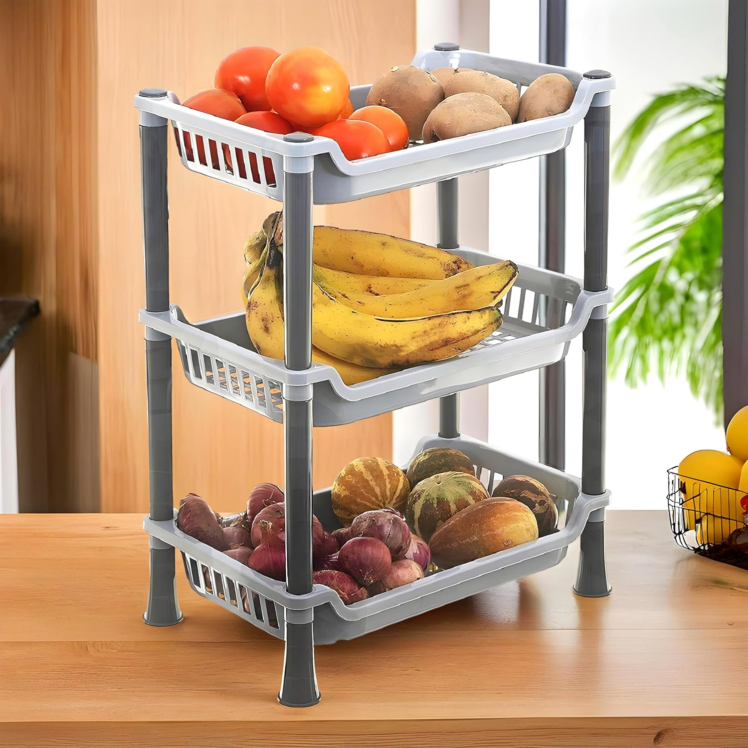 3 Layer Multi-Purpose Kitchen Storage rack - Image 9